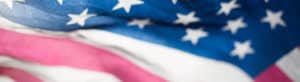 Closeup image of flowing USA flag